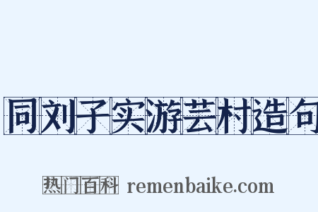 同刘子实游芸村造句是什么意思的图片